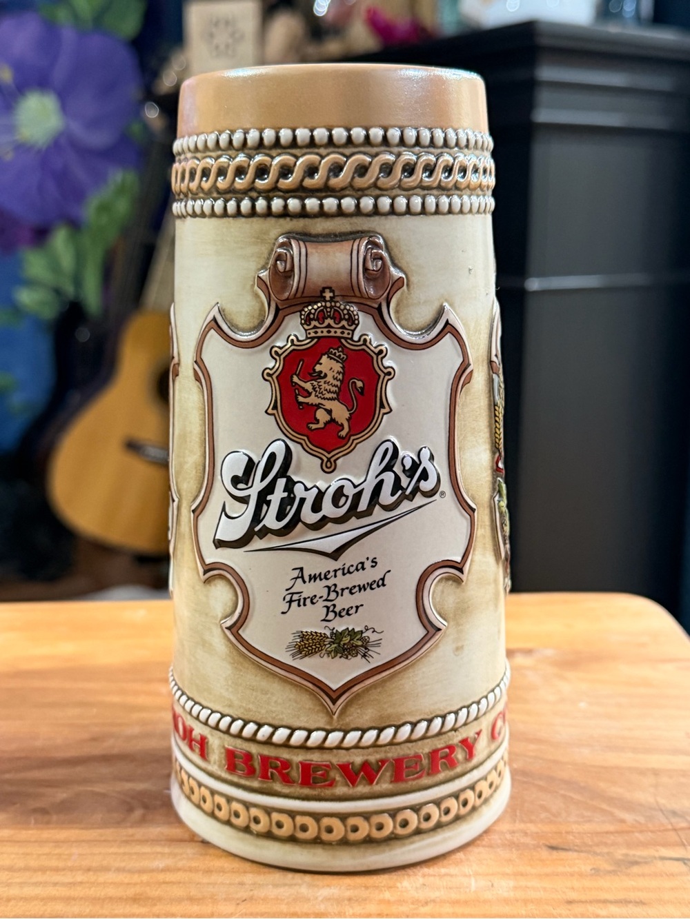 Ceramarte Brazil Stoneware Stein with Stroh Brewery Marking